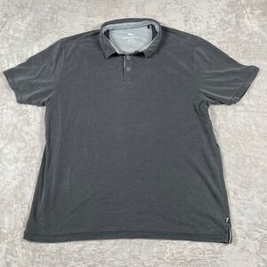Tommy Bahama Mens XL TG Dark Gray Short Sleeve Polo Shirt Big Tall Golf Casual